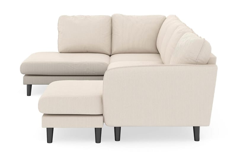 Trend Lyx 4-personers Højrevendt U-formet Sofa med Divan og Chaiselong i Manchester - Beige - Møbler - Sofaer - U Sofa