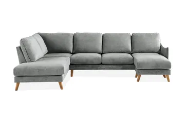 Trend Lyx 4-personers Venstrevendt U-formet Sofa med Divan og Chaiselong i Stof