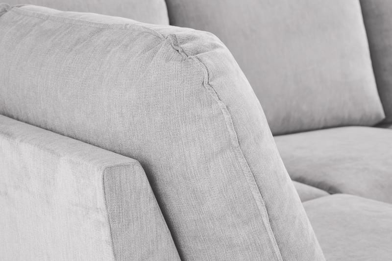 Trend Lyx 4-personers Højrevendt U-formet Sofa med Divan og Chaiselong i Stof - Lysegrå - Møbler - Sofaer - U Sofa