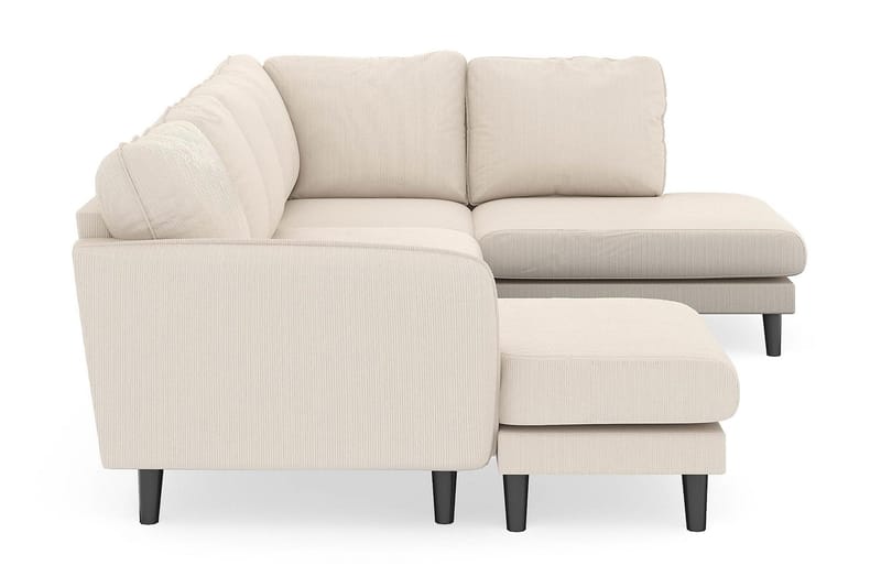 Trend Lyx 4-personers Venstrevendt U-formet Sofa med Divan og Chaiselong i Manchester - Beige - Møbler - Sofaer - U Sofa