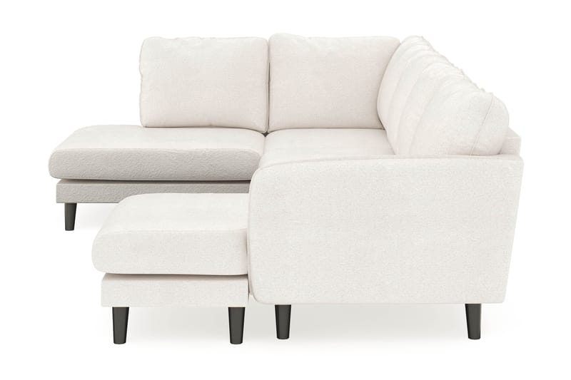 Trend Lyx 4-personers Højrevendt U-formet Sofa med Divan og Chaiselong i Bouclé - Hvid - Møbler - Sofaer - U Sofa