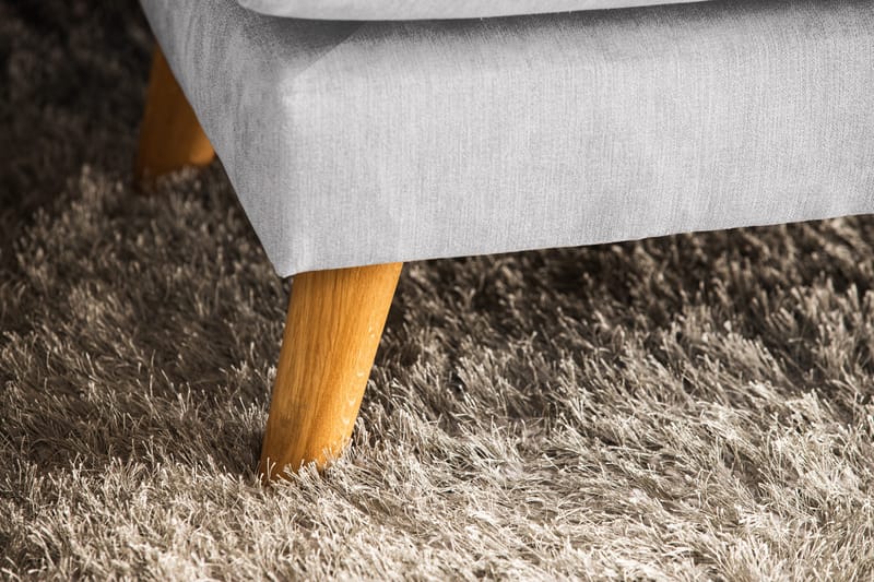 Trend Lyx 4-personers Venstrevendt U-formet Sofa med Divan og Chaiselong i Stof - Lysegrå - Møbler - Sofaer - U Sofa