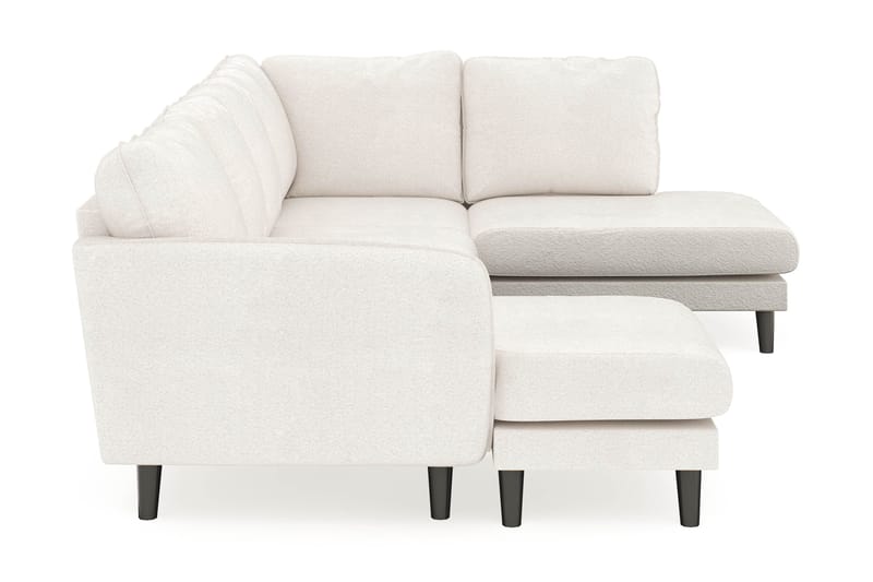 Trend Lyx 4-personers Venstrevendt U-formet Sofa med Divan og Chaiselong i Bouclé - Hvid - Møbler - Sofaer - U Sofa
