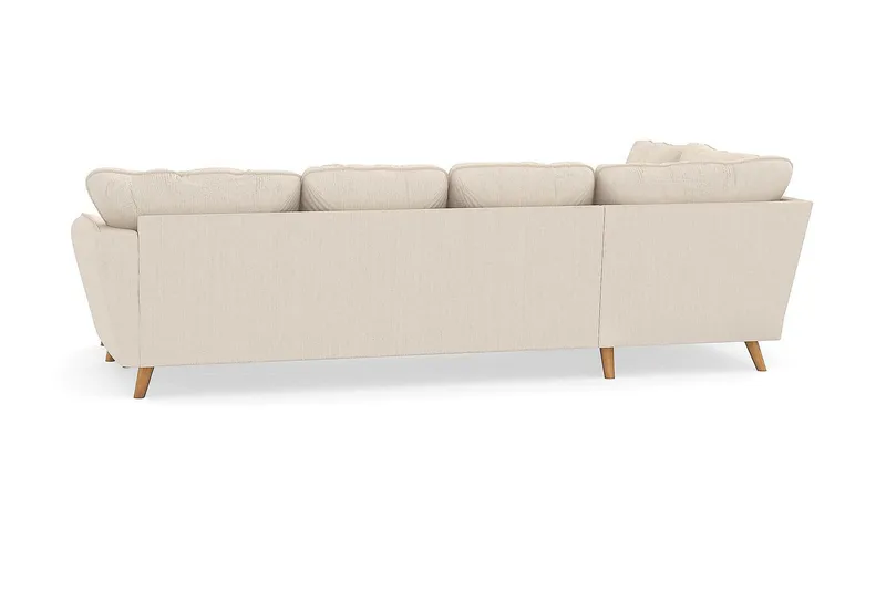 Trend Lyx 4-personers Højrevendt U-formet Sofa med Divan og Chaiselong i Manchester - Beige - Møbler - Sofaer - U Sofa