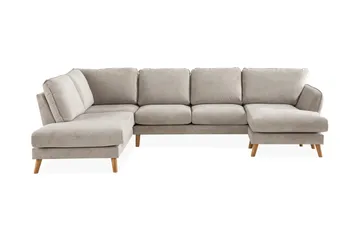 Trend Lyx 4-personers Venstrevendt U-formet Sofa med Divan og Chaiselong i Stof