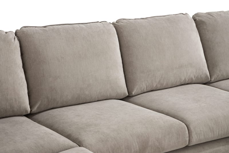 Trend Lyx 4-personers Højrevendt U-formet Sofa med Divan og Chaiselong i Stof - Beige - Møbler - Sofaer - U Sofa