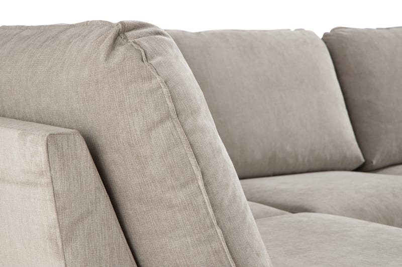Trend Lyx 4-personers Venstrevendt U-formet Sofa med Divan og Chaiselong i Stof - Beige - Møbler - Sofaer - U Sofa
