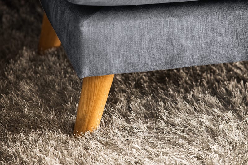 Trend Lyx 4-personers Venstrevendt U-formet Sofa med Divan og Chaiselong i Stof - Mørkegrå - Møbler - Sofaer - U Sofa