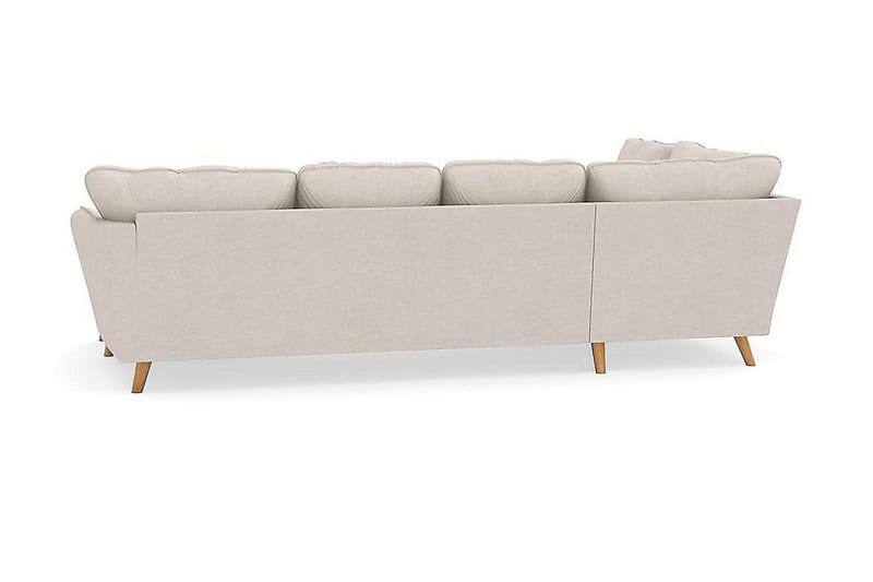 Trend Lyx 4-personers Højrevendt U-formet Sofa med Divan og Chaiselong i Stof - Beige - Møbler - Sofaer - U Sofa