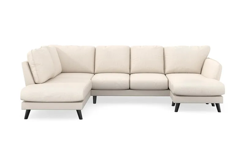 Trend Lyx 4-personers Højrevendt U-formet Sofa med Divan og Chaiselong i Manchester, Beige