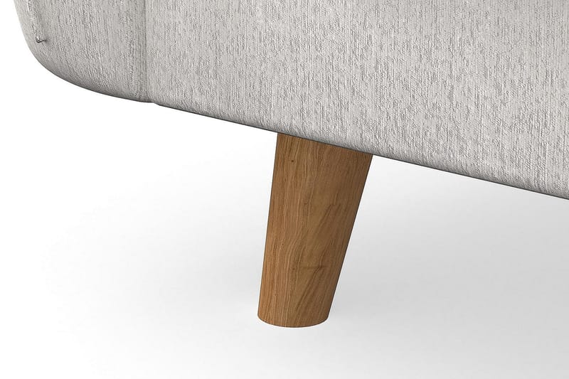 Trend Lyx 4-personers Højrevendt U-formet Sofa med Divan og Chaiselong i Fløjl - Cremehvid - Møbler - Sofaer - U Sofa