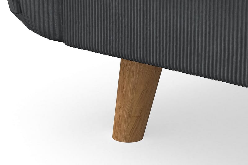 Trend Lyx U-Sofa med Chaiselong Højre - Mørkegrå Jernbanefløjl - Møbler - Sofaer - U Sofa