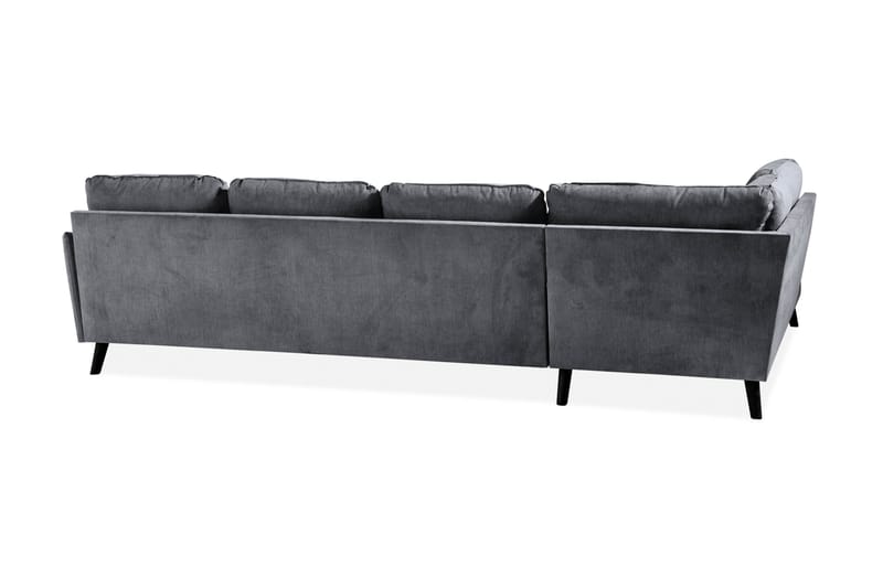 Trend Lyx U-Sofa med Chaiselong Højre - Mørkegrå - U Sofa