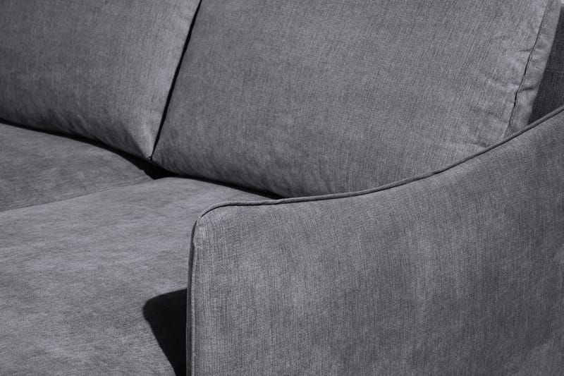 Trend Lyx U-Sofa med Chaiselong Højre - Mørkegrå/Eg - Møbler - Sofaer - U Sofa
