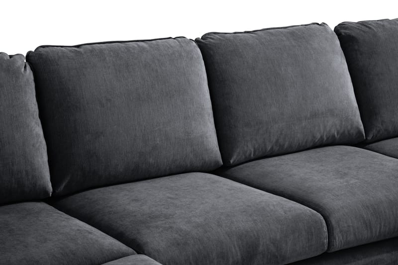 Trend Lyx U-Sofa med Chaiselong Højre - Mørkegrå/Eg - Møbler - Sofaer - U Sofa