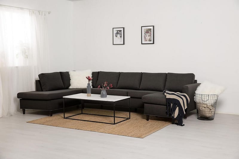 Zero U-sofa Large med Chaiselong Højre - Mørkegrå - Møbler - Sofaer - U Sofa