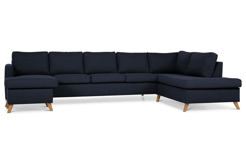 Zero U-sofa Large med Chaiselong Venstre - Blå - U Sofa