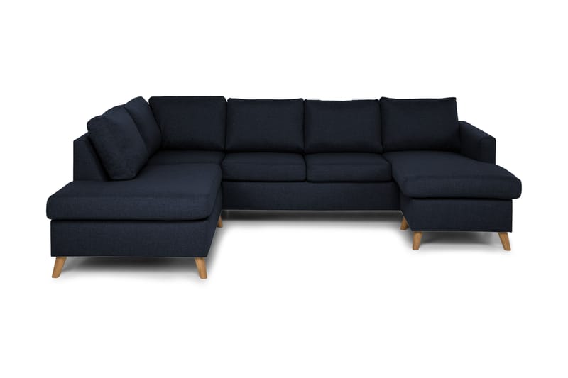 Zero U-sofa med Chaiselong Højre - Blå - U Sofa