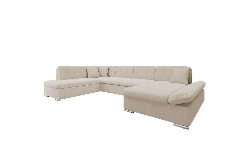 Zumar Sofa med Chaiselong og Divan 4-personers, Beige
