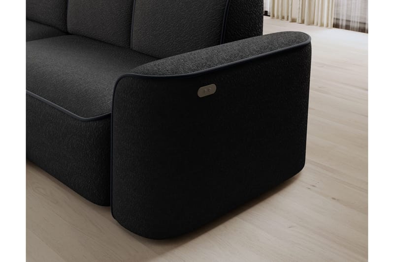 Ume 4-personers Sofa med Divan - Mørk grå - Møbler - Sofaer - Sofa med chaiselong