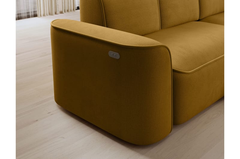 Ume 4-personers Sofa med Chaiselong - Gul - Møbler - Sofaer - Sofa med chaiselong