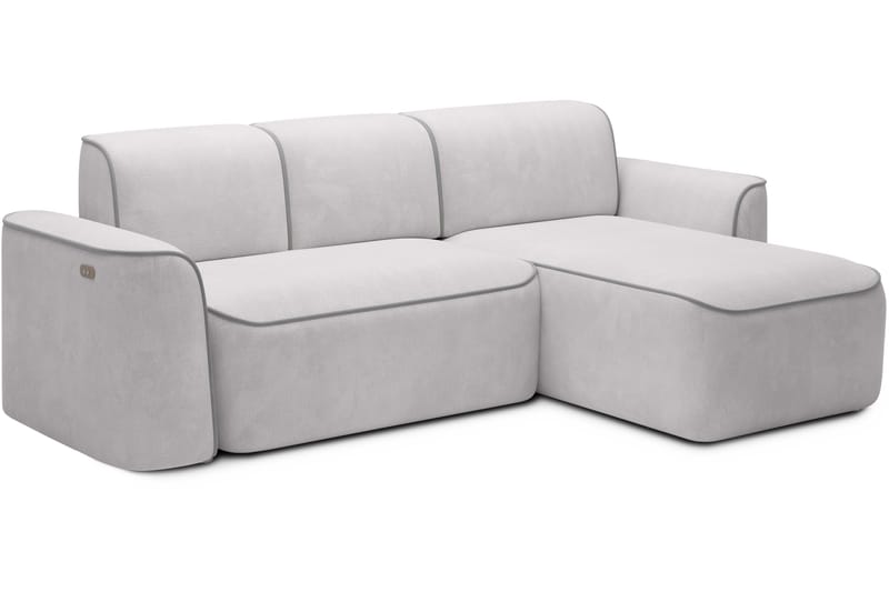 Ume 4-personers Sofa med Chaiselong, Grå