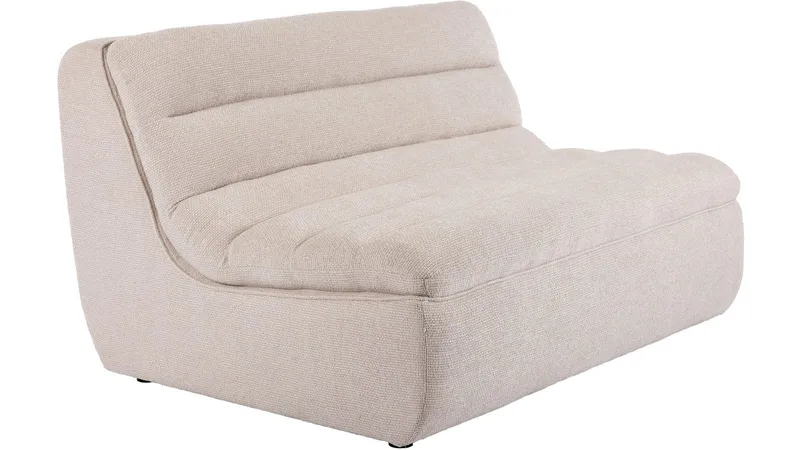 Valdoro 2-personers midtermodul i stof 135 cm, Beige