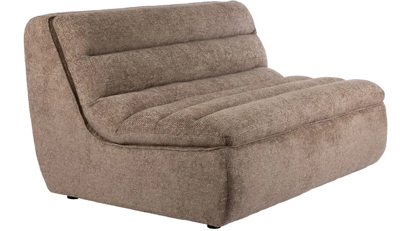 Valdoro 2-personers midtermodul i stof 135 cm, Mink