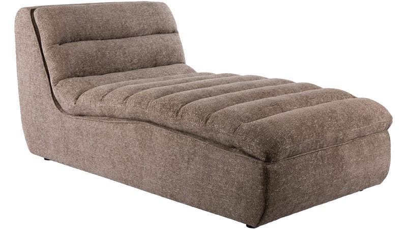 Valdoro chaiselong i stof 168 cm, Mink