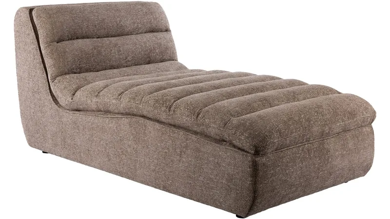 Valdoro chaiselong i stof 168 cm, Mink