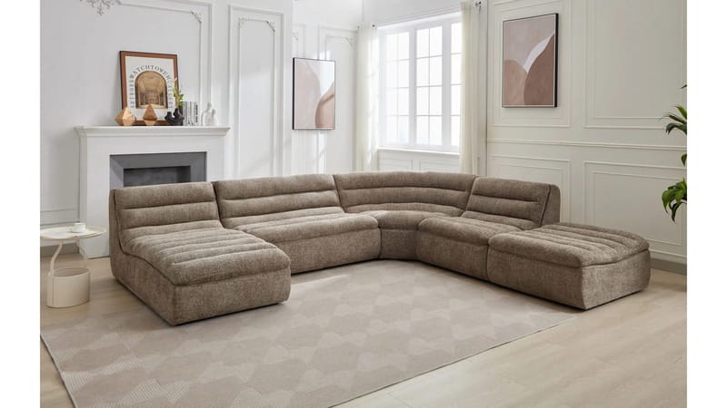 Valdoro chaiselong i stof 168 cm - Mink - Møbler - Sofaer - Daybed