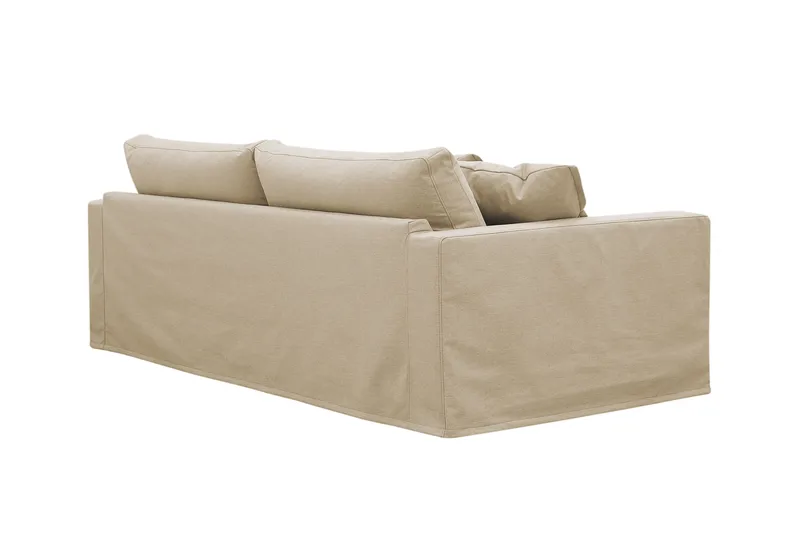 Valencia ekstra dyb 3-personers sofa med aftageligt og vaskbart betræk - Beige - Møbler - Sofaer - 3 personers sofa