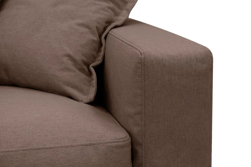 Valencia ekstra dyb 3-personers sofa med aftageligt og vaskbart betræk - Mørkebrun - Møbler - Sofaer - 3 personers sofa