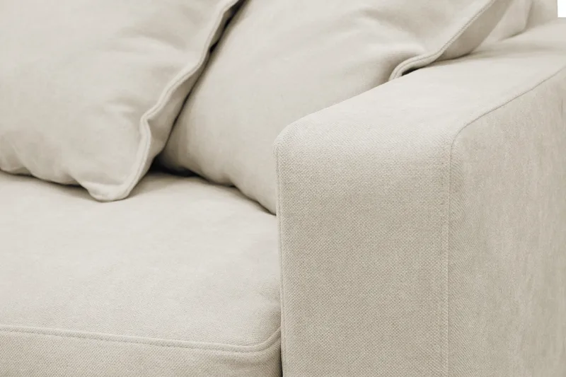 Valencia Ekstra dyb 3-personers sofa med aftageligt og vaskbart betræk - Beige - Møbler - Sofaer - 3 personers sofa