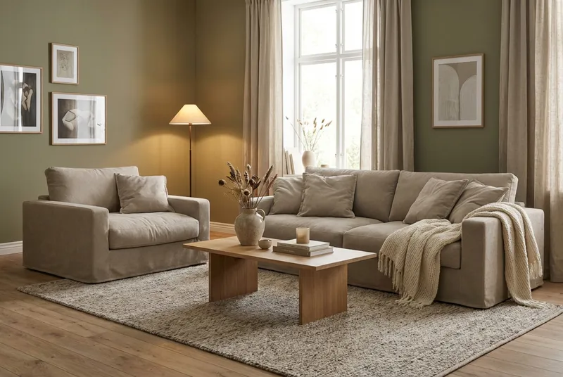 Valencia Ekstra dyb 3-personers sofa med aftageligt og vaskbart betræk - Brun - Møbler - Sofaer - 3 personers sofa