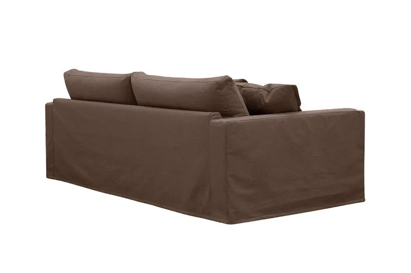 Valencia ekstra dyb 3-personers sofa med aftageligt og vaskbart betræk - Mørkebrun - Møbler - Sofaer - 3 personers sofa