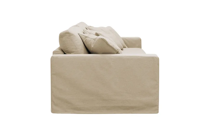 Valencia ekstra dyb 3-personers sofa med aftageligt og vaskbart betræk - Beige - Møbler - Sofaer - 3 personers sofa