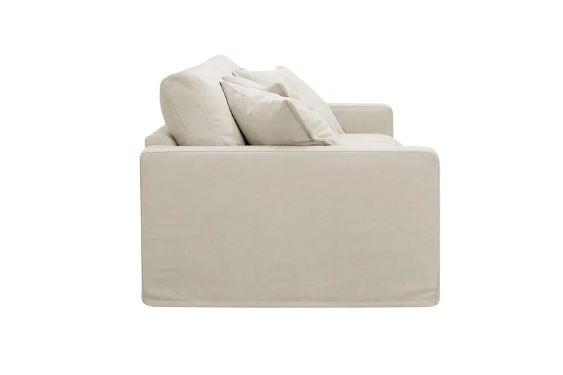 Valencia Ekstra dyb 3-personers sofa med aftageligt og vaskbart betræk - Beige - Møbler - Sofaer - 3 personers sofa