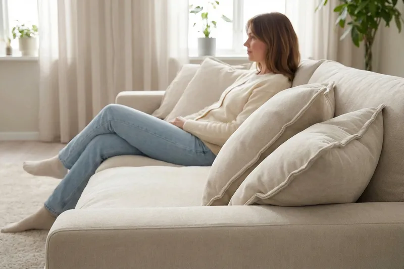 Valencia Ekstra Dyb 3-personers Sofa i Chenille - Beige - Møbler - Sofaer - 3 personers sofa