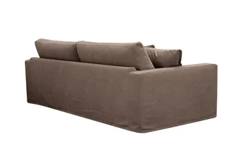 Valencia ekstra dyb 3-personers sofa med aftageligt og vaskbart betræk - Mørkebrun - Møbler - Sofaer - 3 personers sofa
