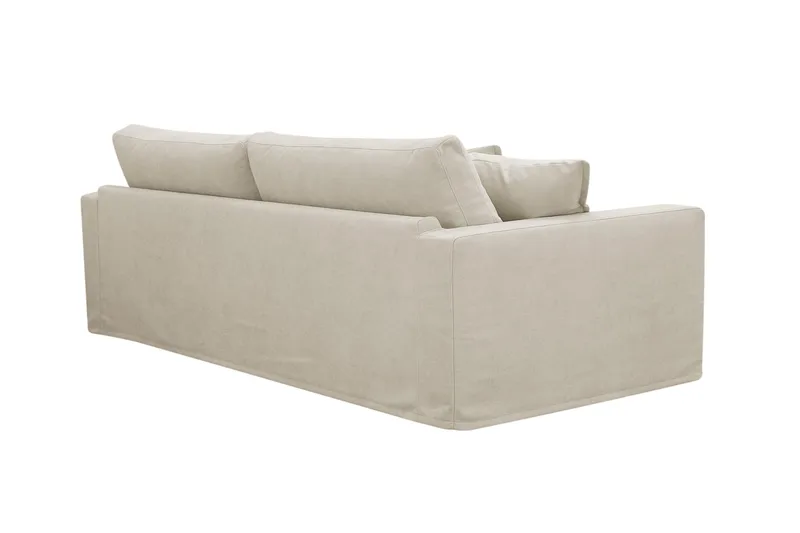 Valencia Ekstra dyb 3-personers sofa med aftageligt og vaskbart betræk - Beige - Møbler - Sofaer - 3 personers sofa