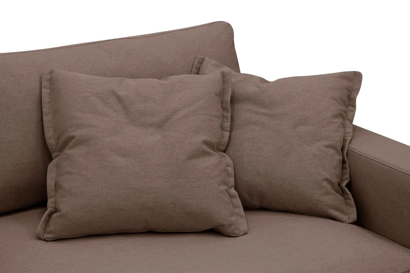 Valencia ekstra dyb 3-personers sofa med aftageligt og vaskbart betræk - Mørkebrun - Møbler - Sofaer - 3 personers sofa