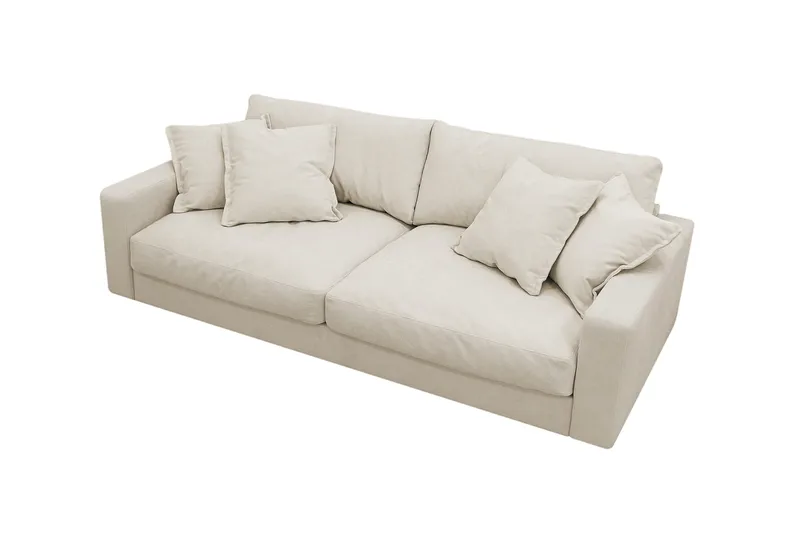Valencia Ekstra dyb 3-personers sofa i chenille - Beige - Møbler - Sofaer - 3 personers sofa