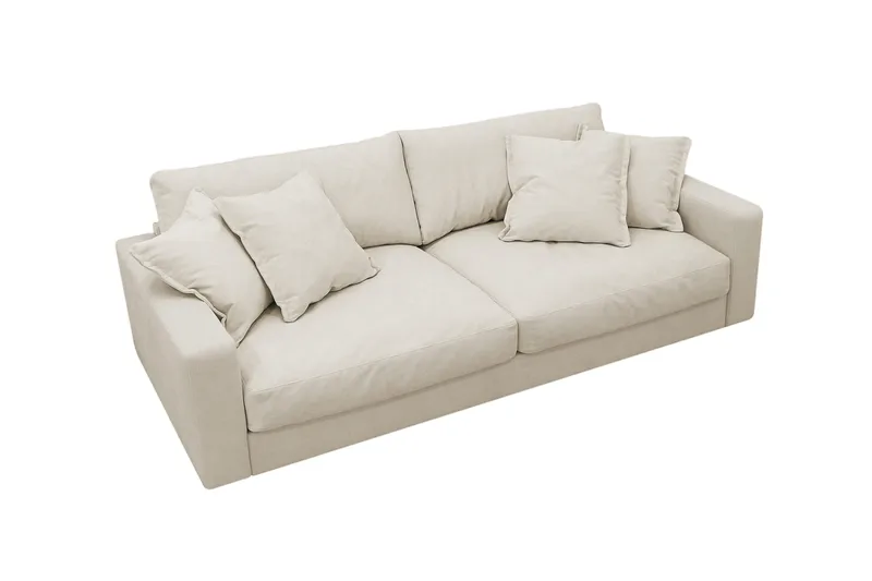 Valencia Ekstra Dyb 3-personers Sofa i Chenille - Beige - Møbler - Sofaer - 3 personers sofa