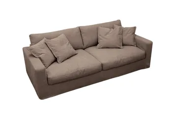 Valencia ekstra dyb 3-personers sofa med aftageligt og vaskbart betræk - Mørkebrun - Møbler - Sofaer - 3 personers sofa