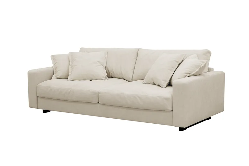 Valencia Ekstra dyb 3-personers sofa i chenille - Beige - Møbler - Sofaer - 3 personers sofa