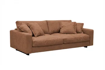 Valencia Ekstra Dyb 3-personers Sofa i Chenille - Rustrødbrun - Møbler - Sofaer - 3 personers sofa