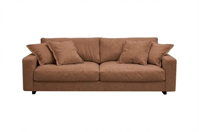 Valencia Ekstra dyb 3-personers sofa i chenille, Gulbrun