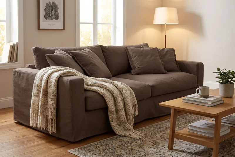Valencia ekstra dyb 3-personers sofa med aftageligt og vaskbart betræk - Mørkebrun - Møbler - Sofaer - 3 personers sofa