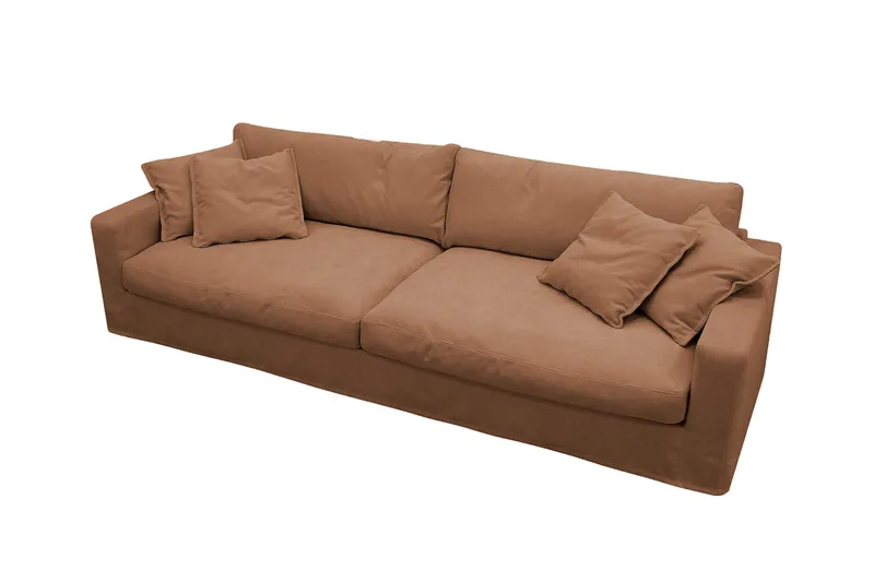 Valencia Ekstra dyb 4-personers sofa - Rustrødbrun - Møbler - Sofaer - 4 personers sofa